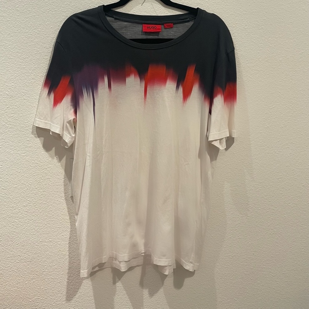 Hugo Boss Black/Red/White Abstract Tee